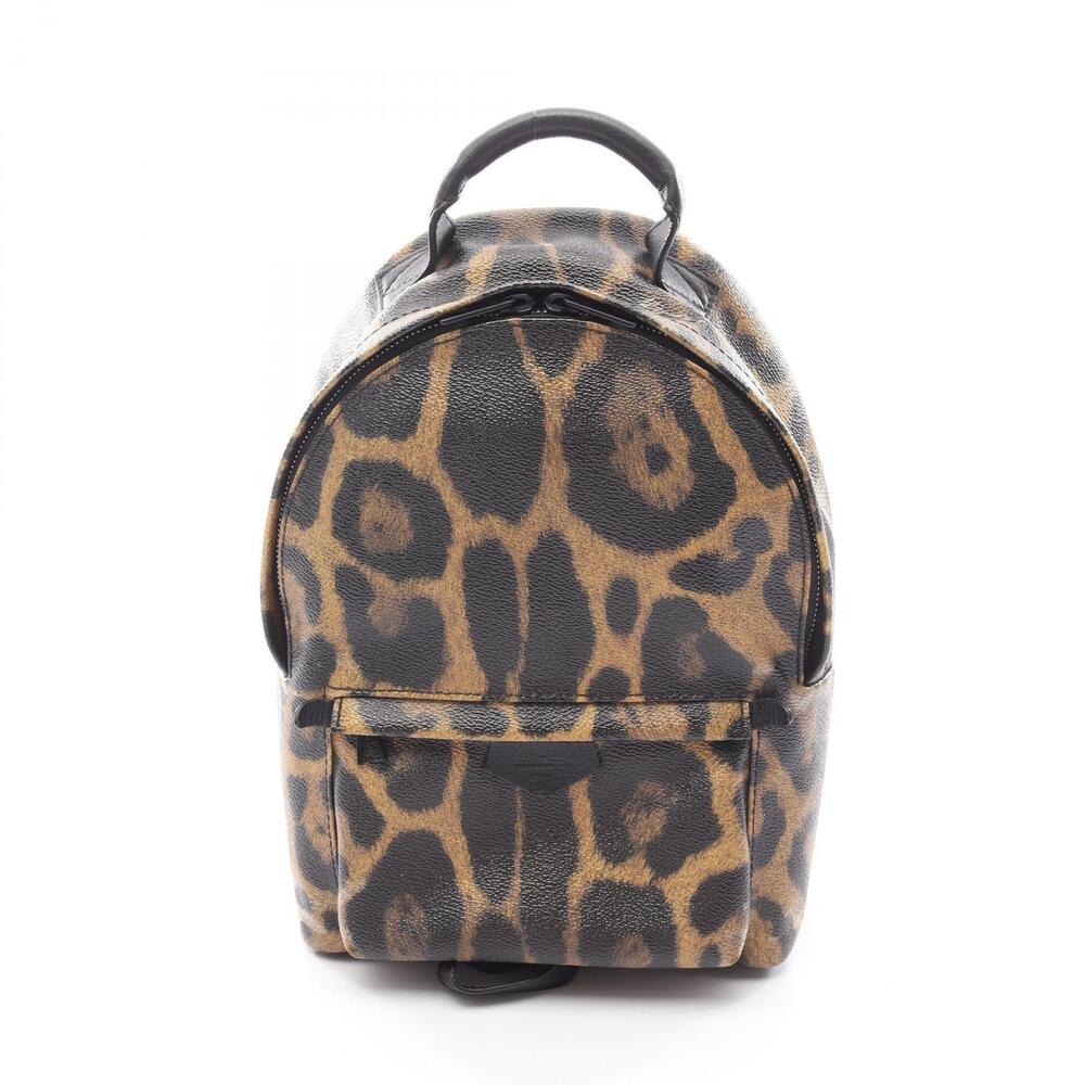 Louis Vuitton Palm Springs Backpack Canvas Leather Brown Black